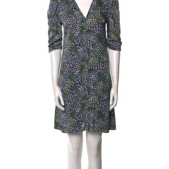 See By Chloe Floral Spring Shift Puff Short Sleeve Mini Dress Vacation Size 38/6 - Picture 4 of 13